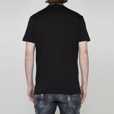 DSQUARED2 男士卡通枫叶标志黑色圆领T恤. S71GD1279S23009-900 Shop DSQUARED2 男士卡通枫叶标志黑色圆领T恤. S71GD1279S23009-900
