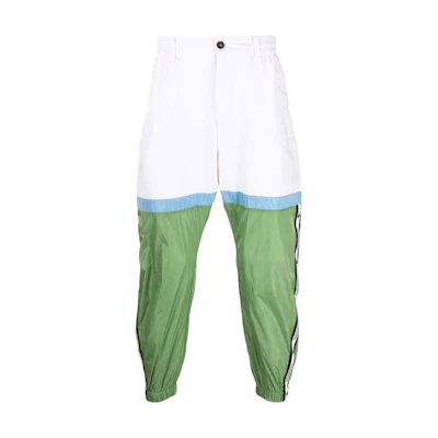 DSQUARED2 Colorblock Belted Tapered Joggers Green Menswear. S74KB0631S41794-100