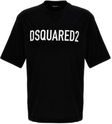 DSQUARED2 黑色拼接 logo 印花圓領T恤 S74GD1197D20004-900 Order DSQUARED2 黑色拼接 logo 印花圓領T恤 S74GD1197D20004-900