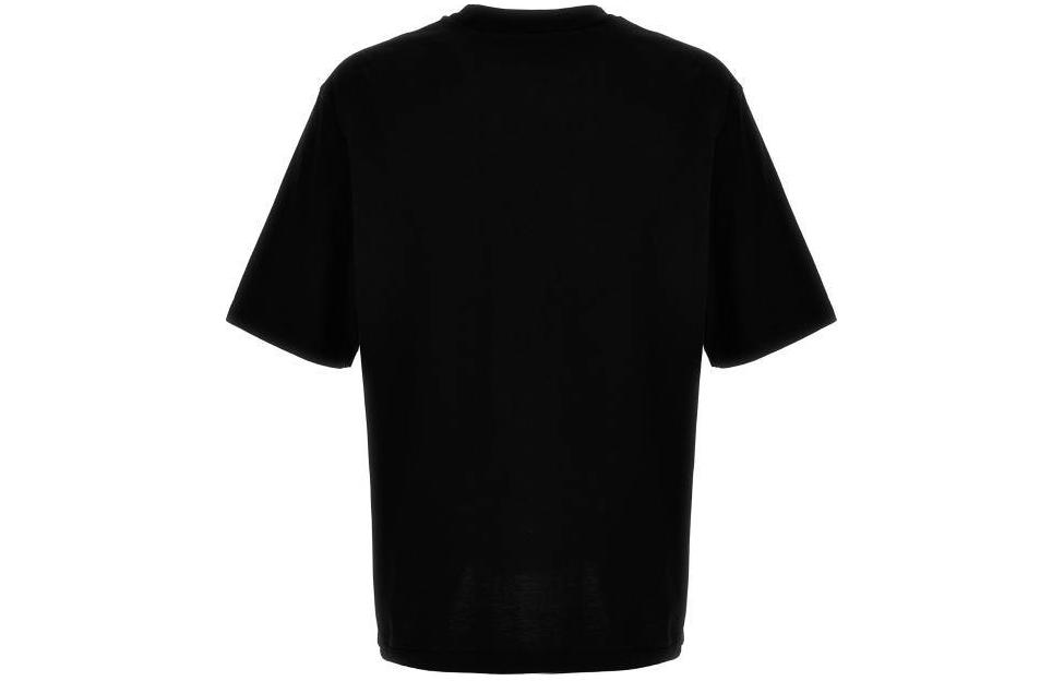 Lookbook DSQUARED2 黑色拼接 logo 印花圓領T恤 S74GD1197D20004-900