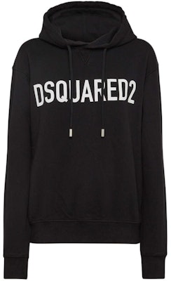 DSQUARED2 クールフィットフーディー ブラック メンズ レタープリント プルオーバースウェットシャツ S74GU0664D25002-900 Order DSQUARED2 クールフィットフーディー ブラック メンズ レタープリント プルオーバースウェットシャツ S74GU0664D25002-900