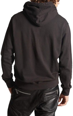 DSQUARED2 クールフィットフーディー ブラック メンズ レタープリント プルオーバースウェットシャツ S74GU0664D25002-900 Purchase DSQUARED2 クールフィットフーディー ブラック メンズ レタープリント プルオーバースウェットシャツ S74GU0664D25002-900