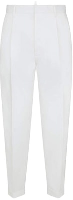 DSQUARED2 男士修身拉链休闲裤 白色 时尚款式 S74KB0881S39021-100 Order DSQUARED2 男士修身拉链休闲裤 白色 时尚款式 S74KB0881S39021-100