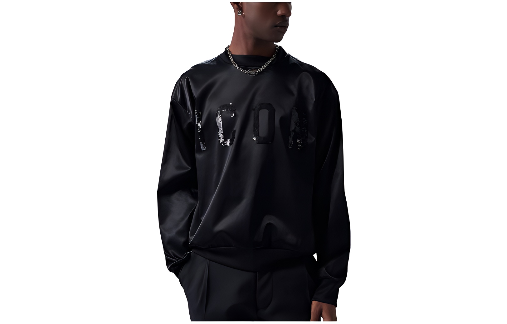 Dsquared2 Crewneck Slim Fit Long Sleeve Sweatshirt Black S79DL0032S78101900