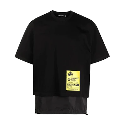 DSQUARED2 Detachable Logo Patch Crewneck Short Sleeve T-Shirt Men S74GD0778S23009-900
