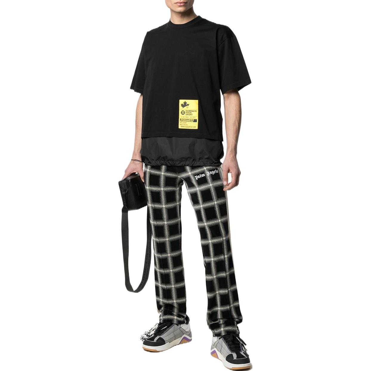 Lookbook DSQUARED2可拆标志贴短袖圆领男士T恤 S74GD0778S23009-900