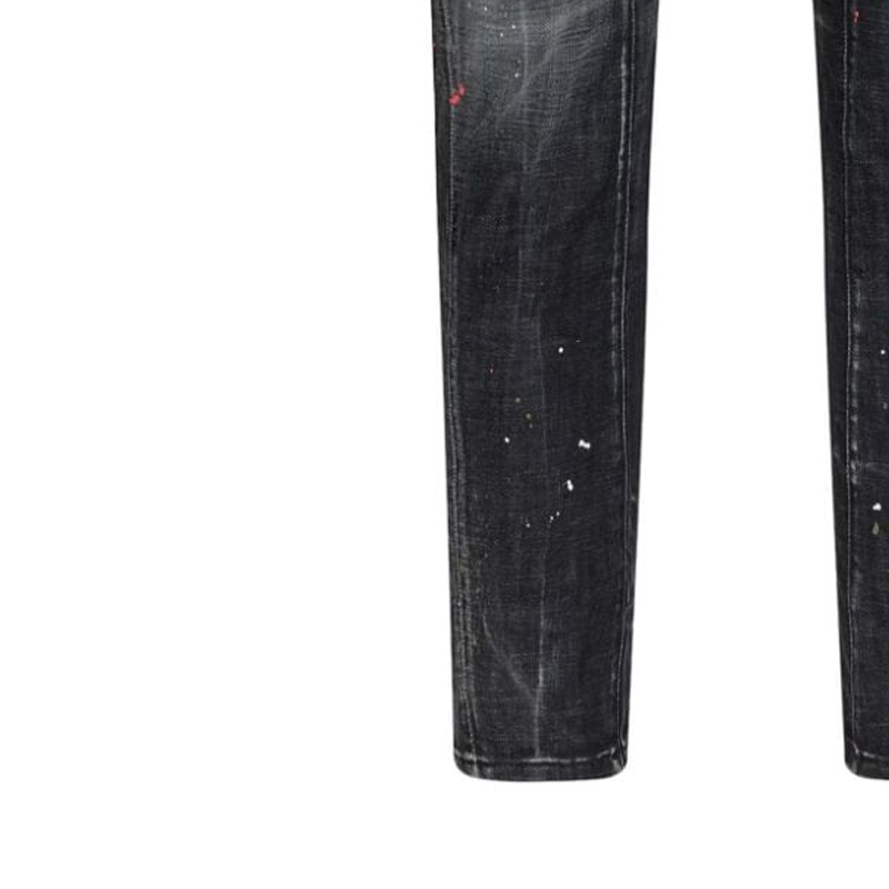 DSQUARED2 Distressed Button-Fly Slim Jeans SS24  Black Denim. S71LB1381S30357-900 圖 7