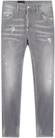 DSQUARED2 Distressed High-Waisted Straight-Leg Jeans Gray Mens. S74LB0474S30260-852 DSQUARED2 Distressed High-Waisted Straight-Leg Jeans Gray Mens. S74LB0474S30260-852