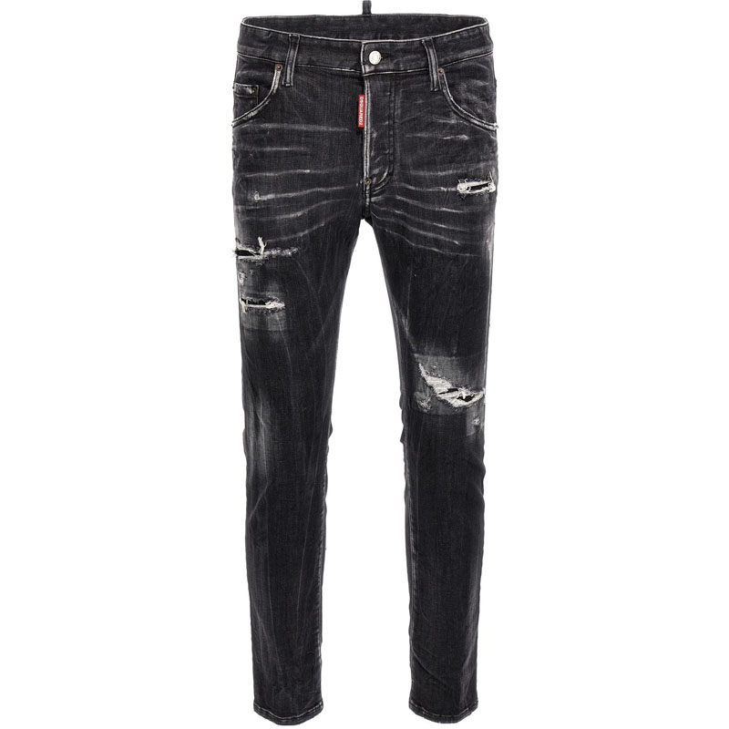 DSQUARED2 Distressed Ripped Casual Jeans Men Black. S71LB1269S30503-900
