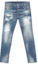 Order DSQUARED2 Distressed Slim-Fit Mid-Rise Blue Jeans for Men. S79LA0021S30342-470