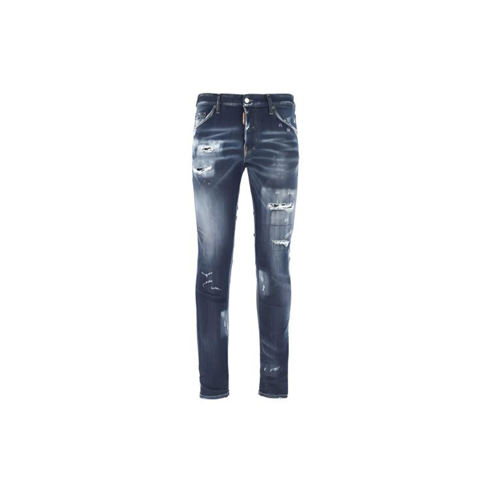 DSQUARED2 Distressed Slim Fit Blue Jeans for Men. S74LB0961S30342-470