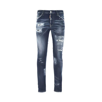 DSQUARED2 Distressed Slim Fit Blue Jeans for Men. S74LB0961S30342-470
