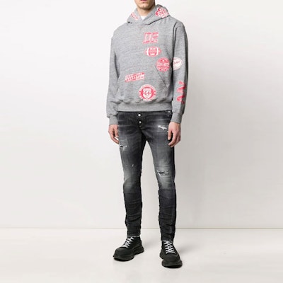 DSQUARED2 男士修身破洞牛仔裤 S74LB0782S30357-900 Lookbook DSQUARED2 男士修身破洞牛仔裤 S74LB0782S30357-900