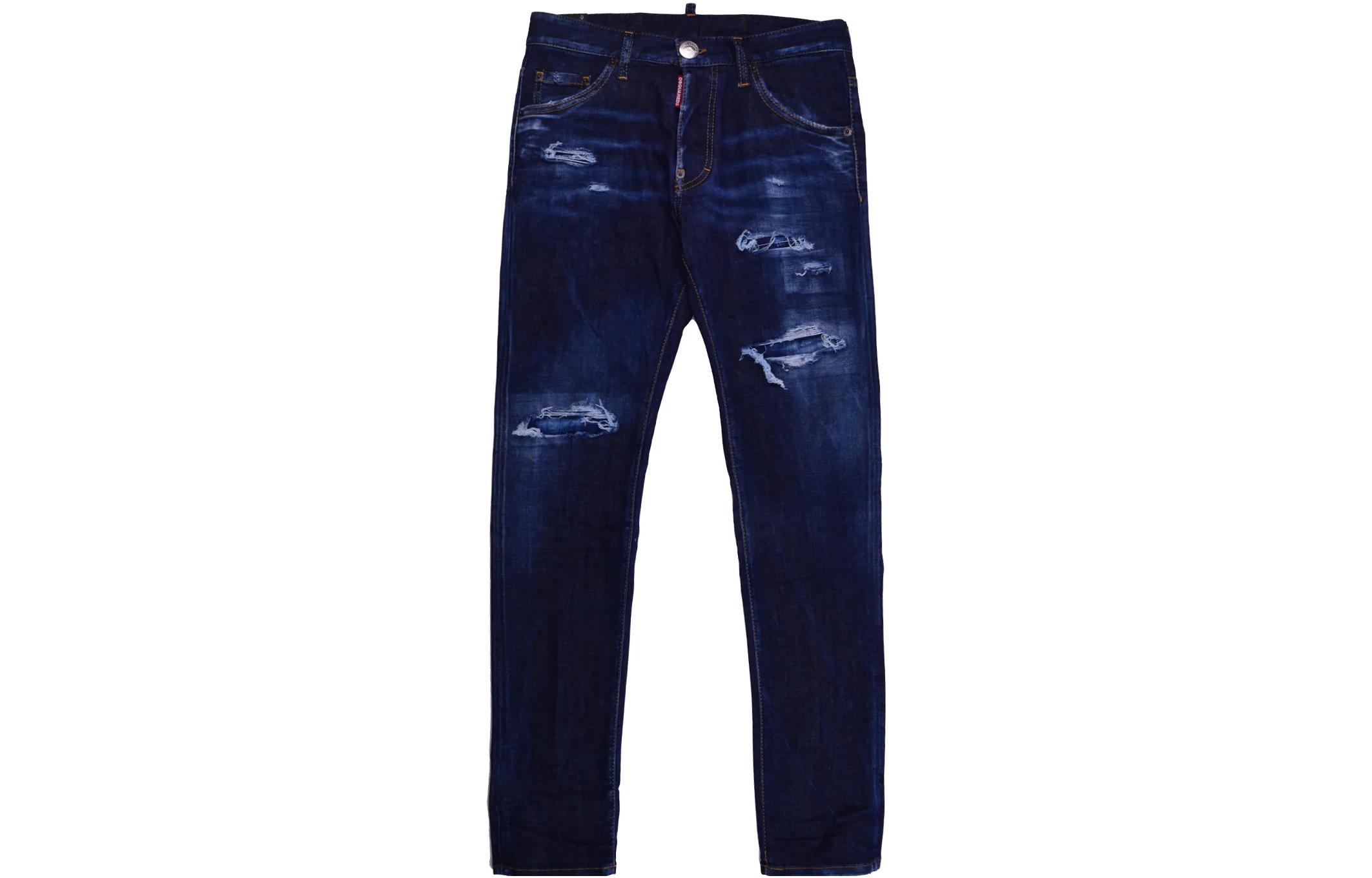 DSQUARED2 Distressed Straight-Leg Denim Jeans Men Dark Blue S71LB1257S30789470 圖 2