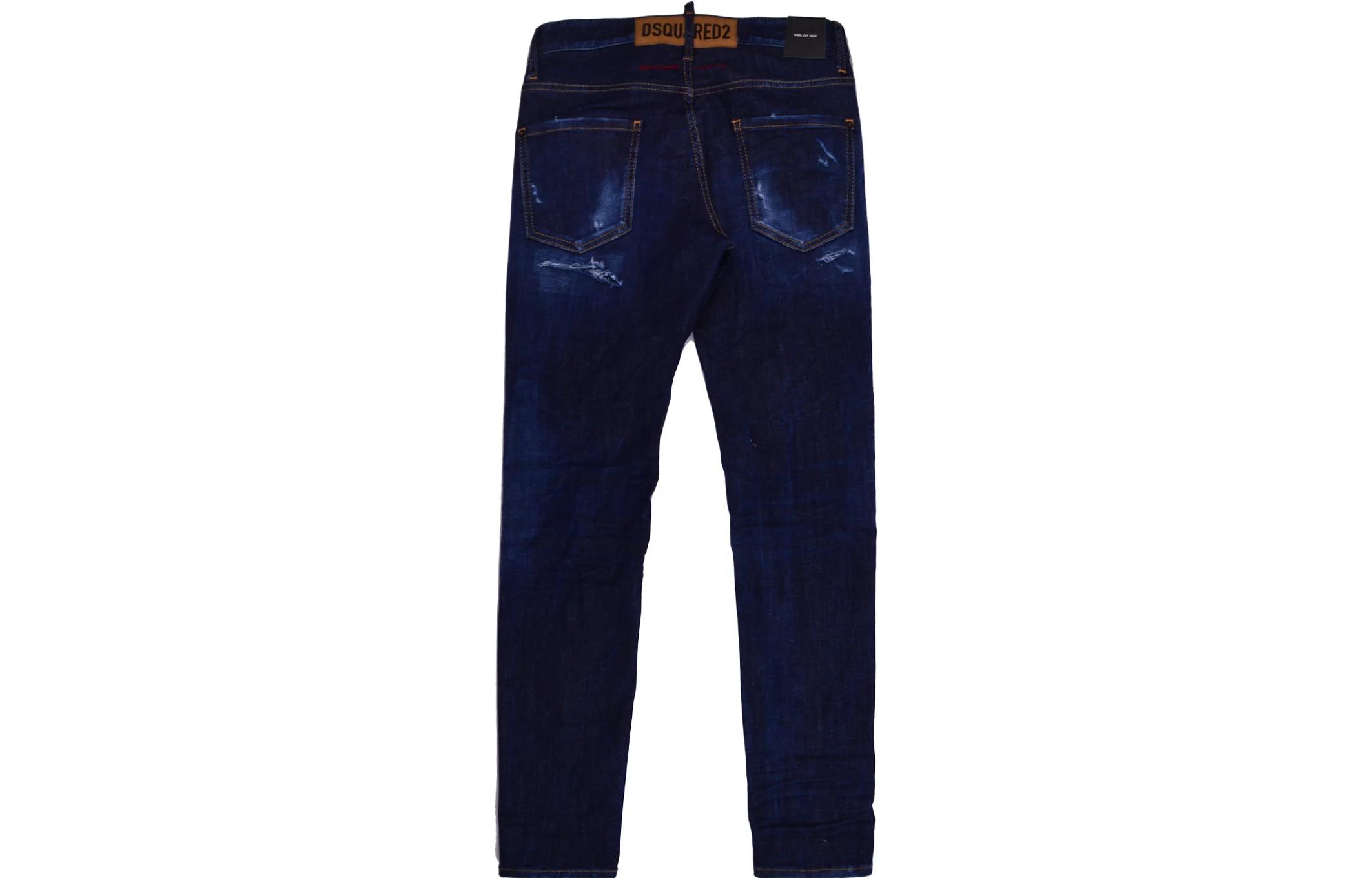 DSQUARED2 Distressed Straight-Leg Denim Jeans Men Dark Blue S71LB1257S30789470 圖 3