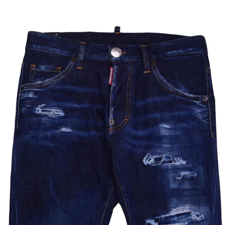 DSQUARED2 Distressed Straight-Leg Denim Jeans Men Dark Blue S71LB1257S30789470 圖 4