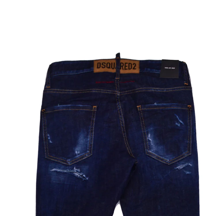 DSQUARED2 Distressed Straight-Leg Denim Jeans Men Dark Blue S71LB1257S30789470 圖 7