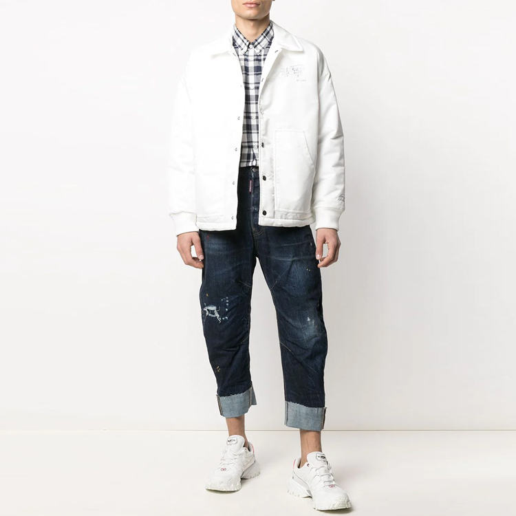 DSQUARED2 Distressed Straight Blue Denim Jeans for Men. S74LB0915S30309-470 圖 3