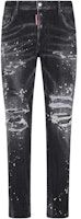 DSQUARED2 Distressed Zipper Straight-Leg Mid-Rise Jeans Men Black S74LB1430S30503-900 DSQUARED2 Distressed Zipper Straight-Leg Mid-Rise Jeans Men Black S74LB1430S30503-900