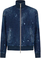 Dsquared2 Embroidered Logo Zip-Up Jacket Navy Blue Mens S74AM1472S30805-470 Dsquared2 Embroidered Logo Zip-Up Jacket Navy Blue Mens S74AM1472S30805-470