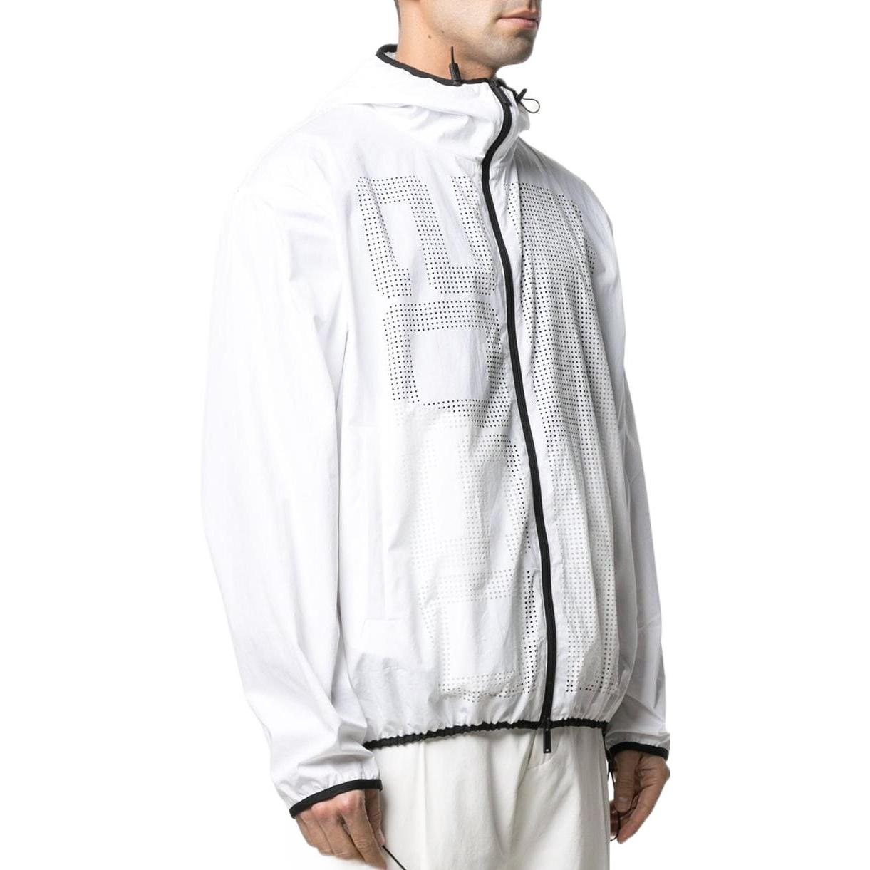 Purchase DSQUARED2 FW19 Jaket Windbreaker Putih Cetakan Logo. S74AM1164S53579-100