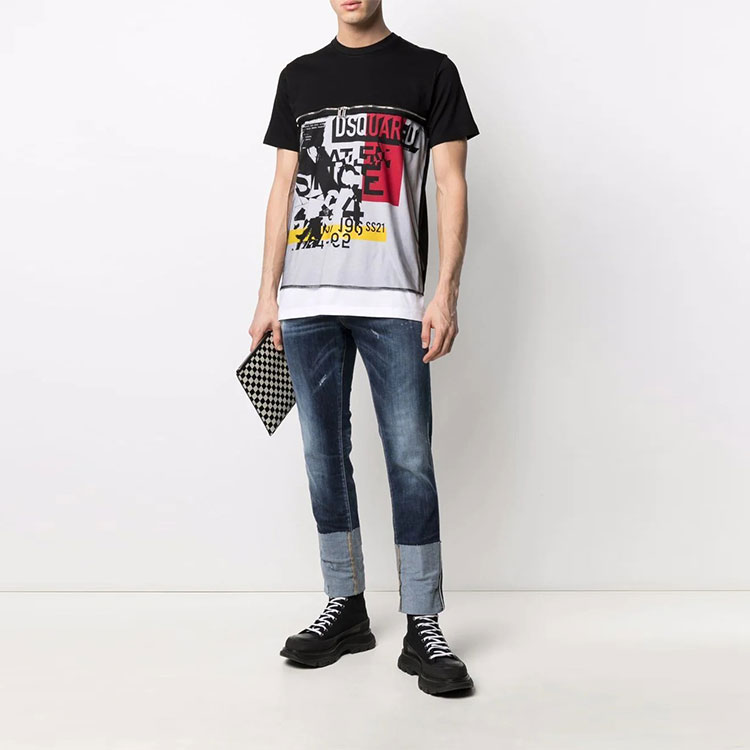 DSQUARED2 FW21  Distressed Cuffed Jeans Blue Denim. S71LB0904S30708-470 圖 3