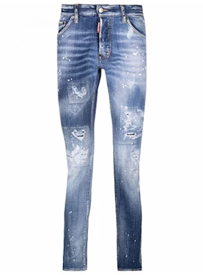 DSQUARED2 FW21 Jeans Slim-Fit Distressed Biru S74LB0971S30342-470 Order DSQUARED2 FW21 Jeans Slim-Fit Distressed Biru S74LB0971S30342-470