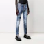 Shop DSQUARED2 FW21 Jeans Slim-Fit Distressed Biru S74LB0971S30342-470