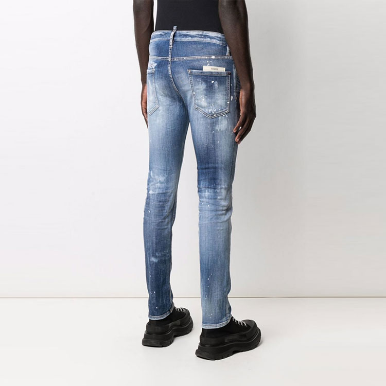 Purchase DSQUARED2 FW21 Jeans Slim-Fit Distressed Biru S74LB0971S30342-470