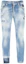 Order DSQUARED2 FW21 Distressed Straight-Leg Logo Patch Jeans Blue S74LB0851S30342-470