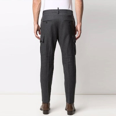 DSQUARED2 FW21 Celana Kasual Tapered Warna Solid Abu Gelap S74KB0558S52997-860 Shop DSQUARED2 FW21 Celana Kasual Tapered Warna Solid Abu Gelap S74KB0558S52997-860