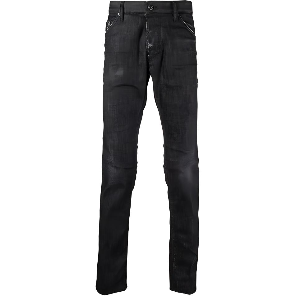 DSQUARED2 FW21  Washed Slim Fit Casual Jeans Black S74LB0986S30357-900