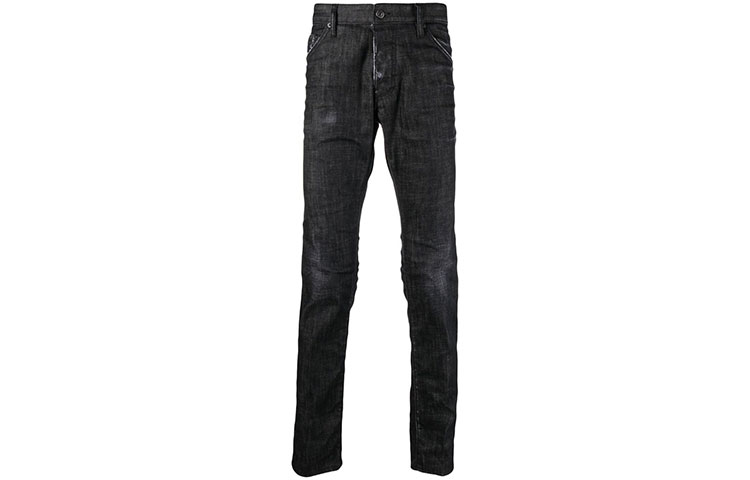 DSQUARED2 FW21  Washed Slim Fit Casual Jeans Black S74LB0986S30357-900 圖 2
