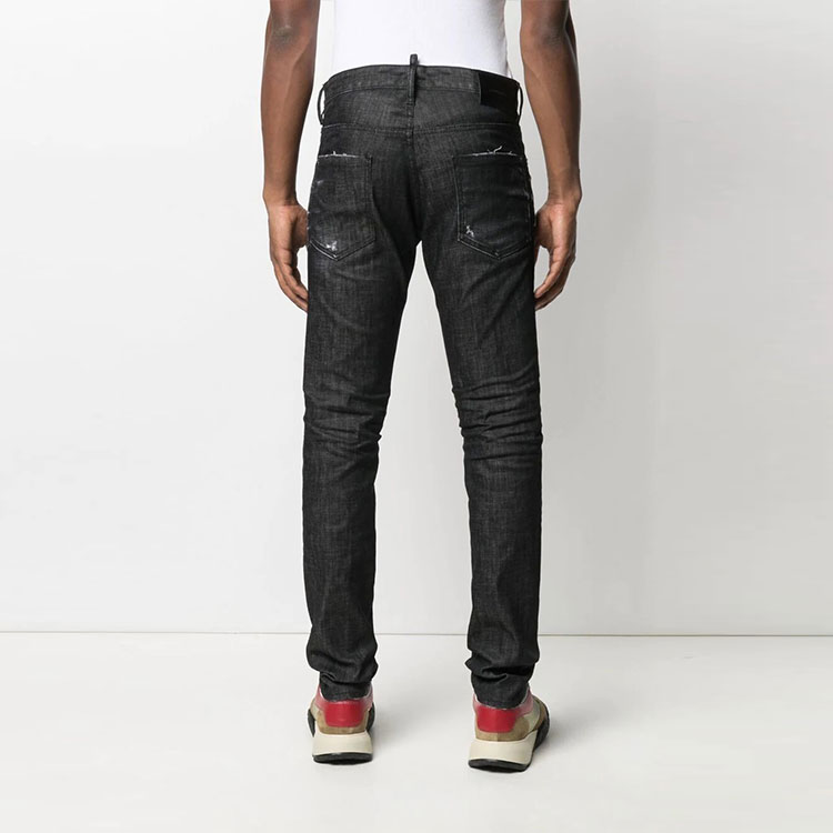 DSQUARED2 FW21  Washed Slim Fit Casual Jeans Black S74LB0986S30357-900 圖 4