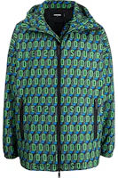 Dsquared2 FW21 All-Over Logo Printed Jacket Green S74AM1199S54050-001S Dsquared2 FW21 All-Over Logo Printed Jacket Green S74AM1199S54050-001S