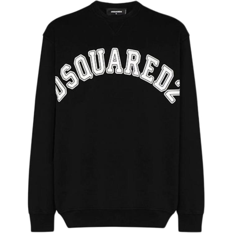 Dsquared2 FW21 Black Logo Print Pullover Sweatshirt S74GU0438S25030-900
