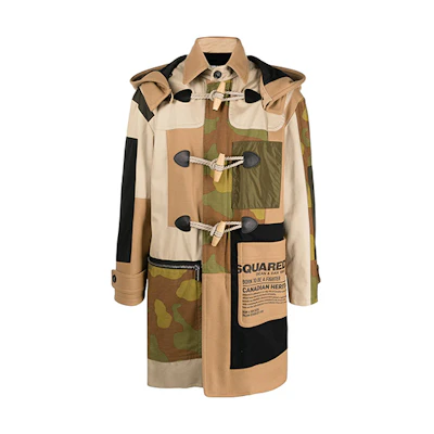 DSQUARED2 FW21 Camouflage Buckle Jacket Brown . S74AA0234S53003-124
