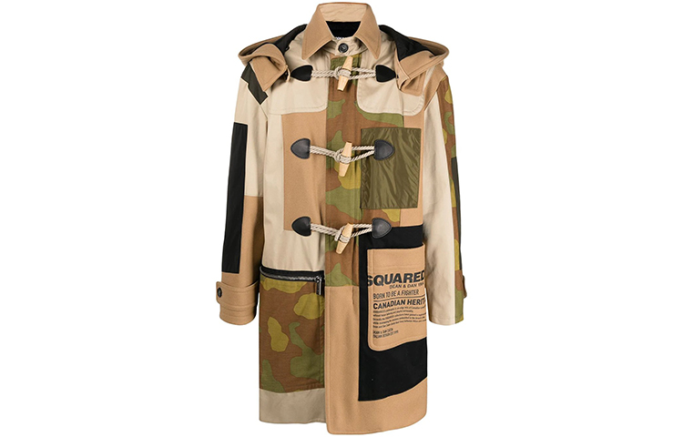 Order DSQUARED2 FW21 迷彩扣飾外套 棕色. S74AA0234S53003-124