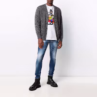 Lookbook DSQUARED2 FW21 Cartoon Graphic Printed Short Sleeve T-Shirt White S79GC0033S23009-100