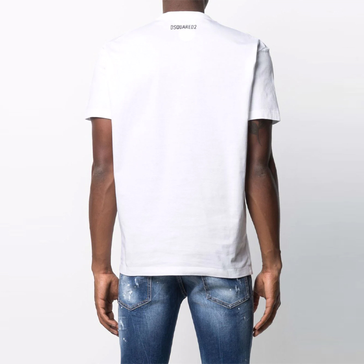 Purchase DSQUARED2 2021秋冬卡通图案印花短袖T恤 白色 S79GC0033S23009-100