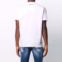 Purchase DSQUARED2 FW21 Cartoon Graphic Printed Short Sleeve T-Shirt White S79GC0033S23009-100