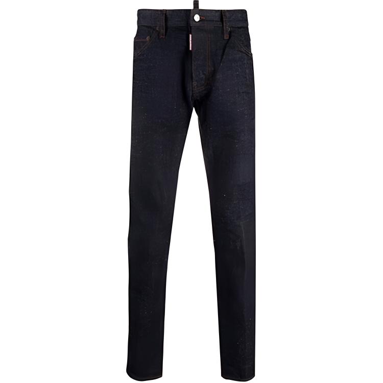 DSQUARED2 FW21 Logo Print Black Denim Jeans  Black. S74LB0948S30485-470