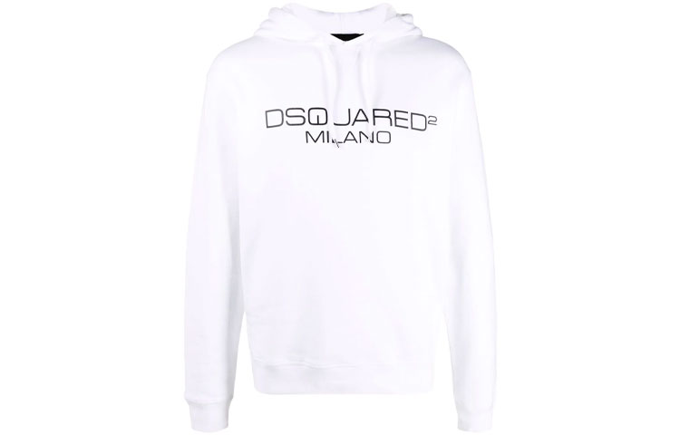 Dsquared2 FW21 Logo Print Pullover Sweatshirt White S74GU0546S25305-100