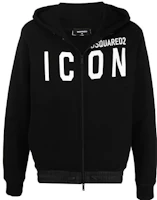 Dsquared2 FW21 Logo Print Zip Up Hoodie Jacket Black - Edition S79HG0004S25042-968 Dsquared2 FW21 Logo Print Zip Up Hoodie Jacket Black - Edition S79HG0004S25042-968