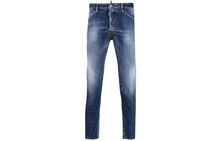 DSQUARED2 FW21 Mid-Rise Distressed Slim Jeans Men Blue S74LB0966S30664-470 圖 2