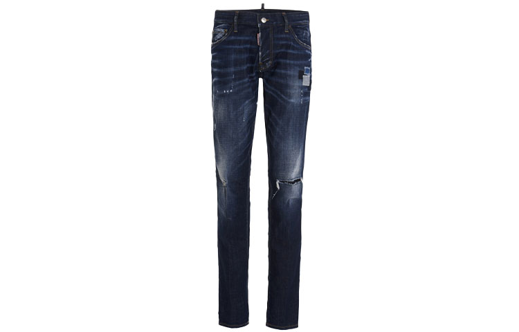 DSQUARED2 FW21 Straight Fit Distressed Denim Jeans Men’s Blue S71LB0938S30342-470 圖 2