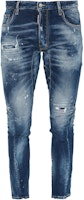DSQUARED2 FW21 Tidy Biker Distressed Jeans Men Blue S74LB0970S30663-470 DSQUARED2 FW21 Tidy Biker Distressed Jeans Men Blue S74LB0970S30663-470