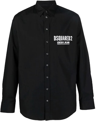 DSQUARED2 FW22 黑色 Logo 印花長袖棉質襯衫. S74DM0652S36275-900 Order DSQUARED2 FW22 黑色 Logo 印花長袖棉質襯衫. S74DM0652S36275-900