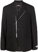 DSQUARED2 FW22 Black Zip-Up Jacket with Solid Logo Print Design. S74BN1134S40320-900 DSQUARED2 FW22 Black Zip-Up Jacket with Solid Logo Print Design. S74BN1134S40320-900