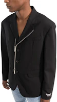Purchase DSQUARED2 FW22 Black Zip-Up Jacket with Solid Logo Print Design. S74BN1134S40320-900